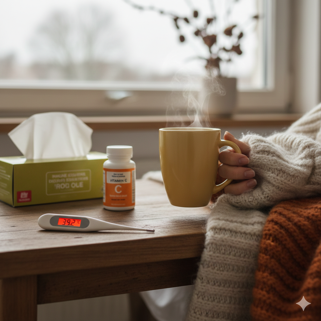 Rimedi naturali e termometro per l'influenza di febbraio 2026