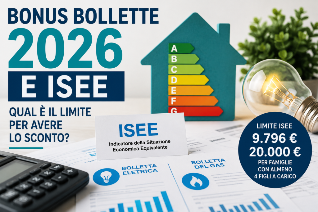Bonus Bollette 2026 e ISEE: limite per ottenere lo sconto